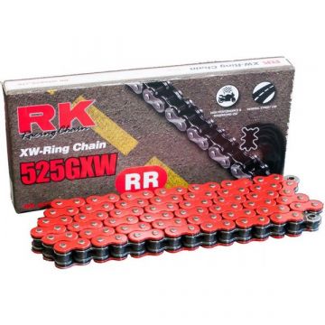 RK High Performance XW-Ring Chain Red "525" x 124 Link