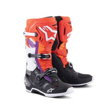 Alpinestars | Tech 10 | Boots | Black/Red Fluo/Orange Fluo/White