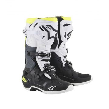 ALPINESTARS TECH 10 BOOTS - Black / White / Yellow