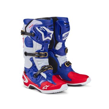 ALPINESTARS - MX - Off Road Boots - Tech 10 Union LE Boots - Bright Red/Dark Blue/White 