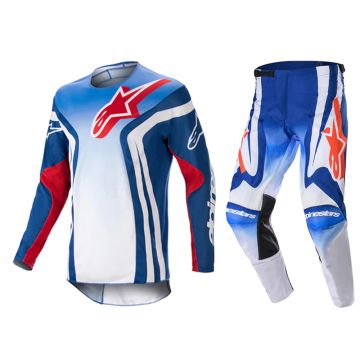 Alpinestars Racer Semi Gear Set - Blue Hot/Orange - 32