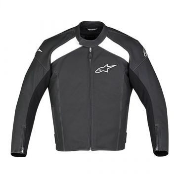 Alpinestar TZ-1 Leather Jacket - Black/White