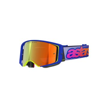Alpinestars | Supertech Vision Vista | Goggles | Blue / Yellow / Purple | with Mirror Red lens