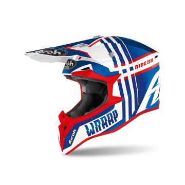 Airoh Wraap Youth Broken Blue/Red Gloss - Helmet