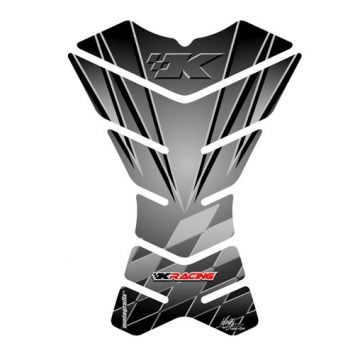 MOTOGRAFIX X3-UK2-Tank Protector-Kawasaki X3 - Black / Silver