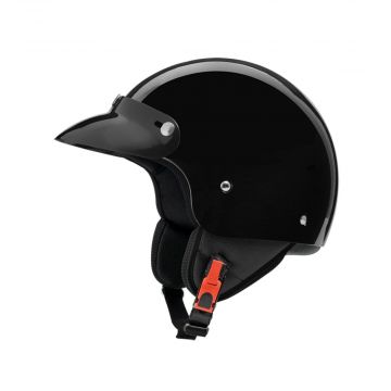 ZEUS - ZS222 - Demi Jet Helmet - Black Glossy